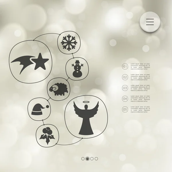 Infographie de Noël avec icônes — Image vectorielle