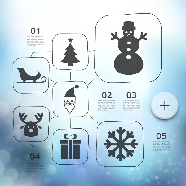 Christmas infographic with icons — Stock Vector