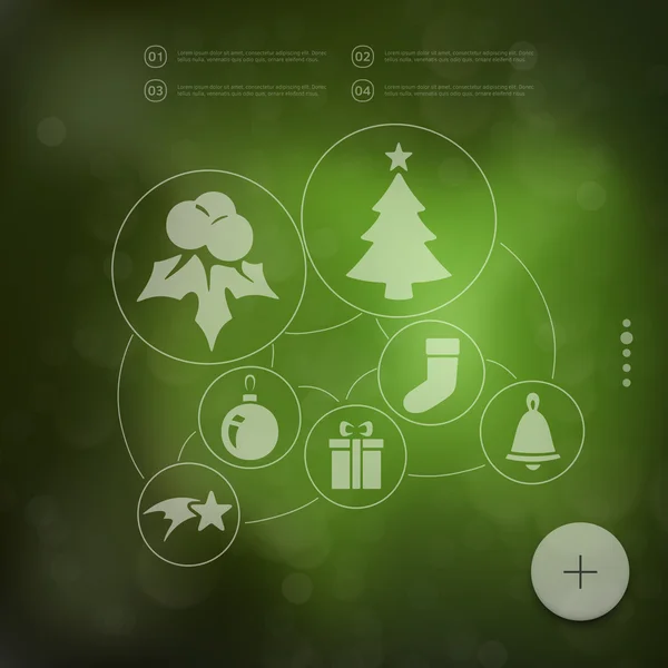 Christmas infographic with icons — Stock Vector