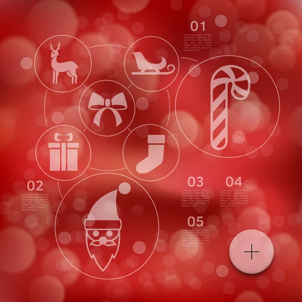 Infografica natalizia con icone — Vettoriale Stock
