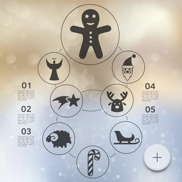 Christmas infographic with icons — Stock Vector