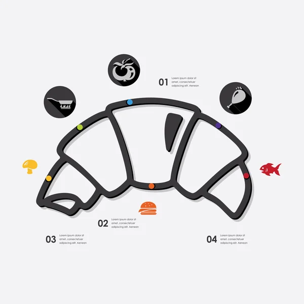 Restaurant infographic met pictogrammen — Stockvector