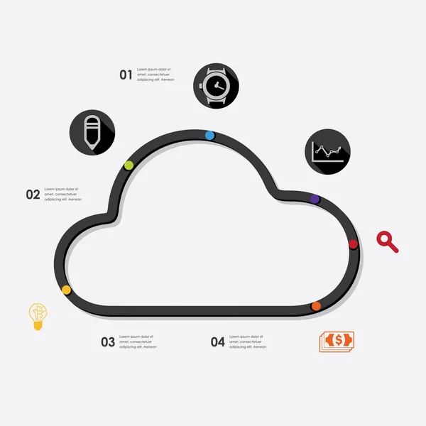 Infografía de negocios con iconos — Archivo Imágenes Vectoriales