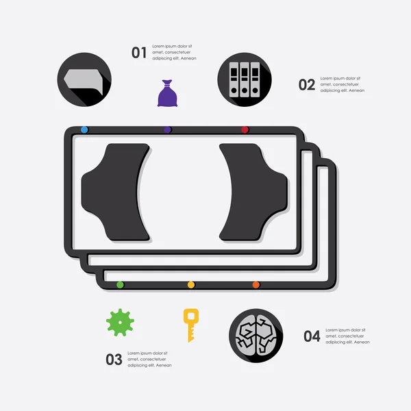 Zakelijke infographic met pictogrammen — Stockvector