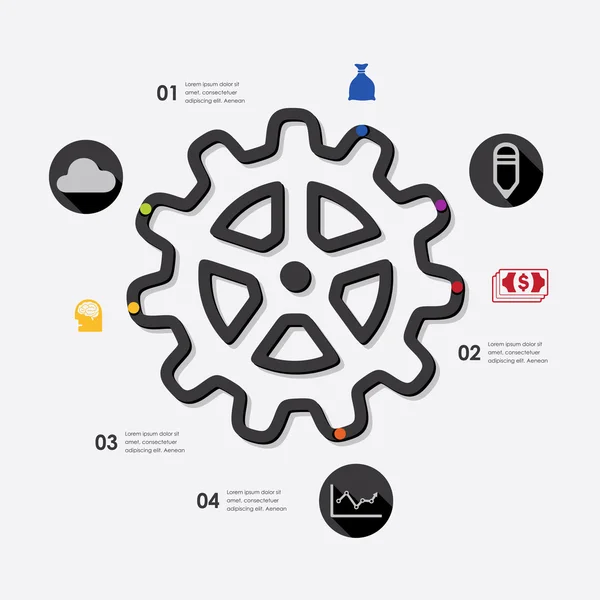 Infographie d'entreprise avec icônes — Image vectorielle