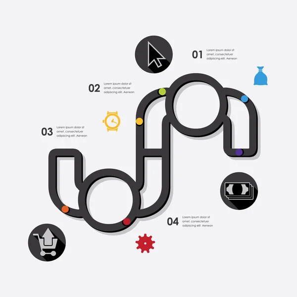 Infographie d'entreprise avec icônes — Image vectorielle