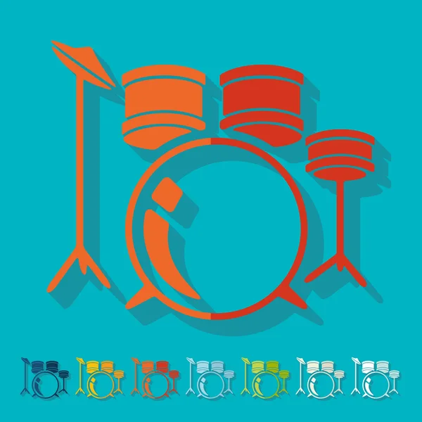 Icône de jeu de tambour — Image vectorielle