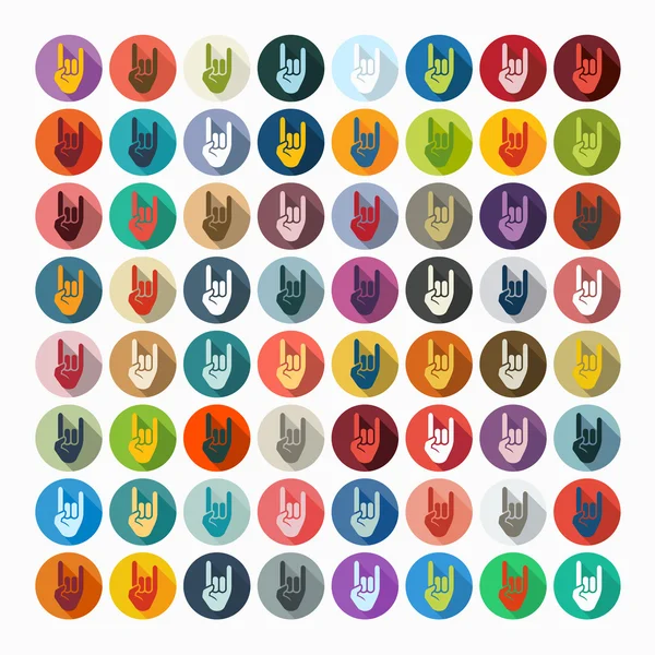 Rock hand gest ikonen — Stock vektor