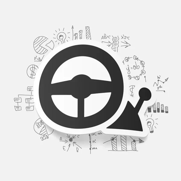 Business formules met joystick pictogram tekening — Stockvector