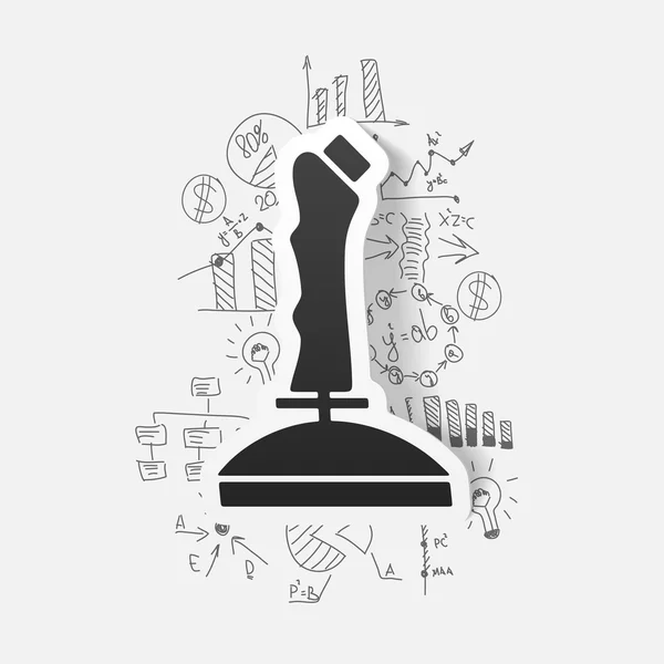 Business formules met joystick pictogram tekening — Stockvector