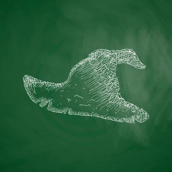 Icono del sombrero de bruja — Vector de stock