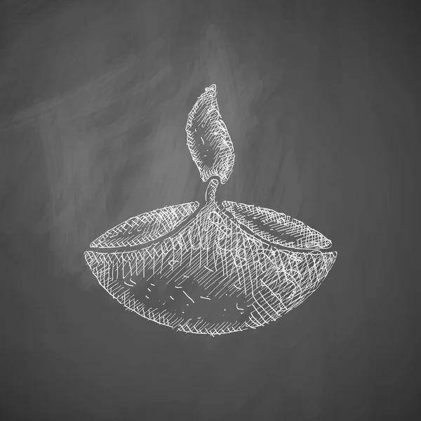 Icona lampada disegnata a mano — Vettoriale Stock