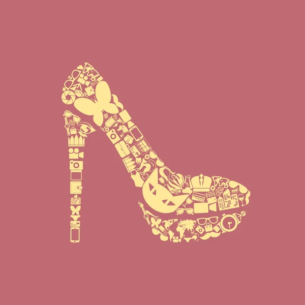 Shoe shaped icon — Stok Vektör
