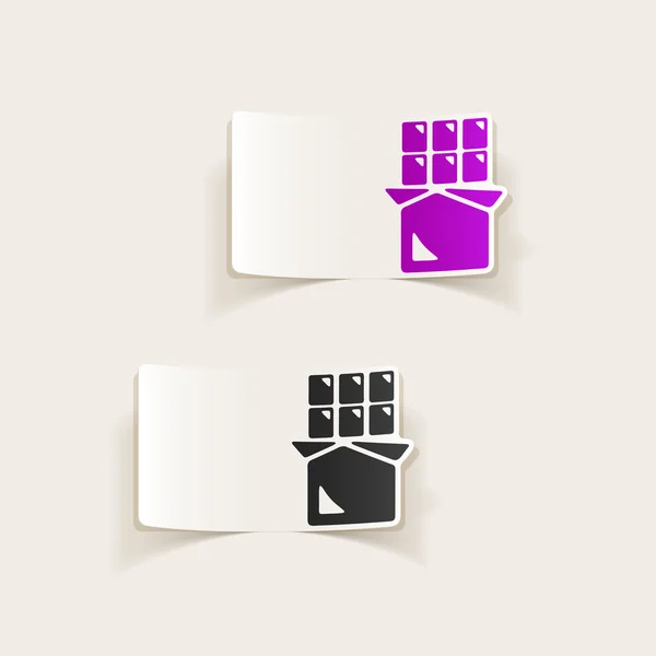 Elemento de diseño realista: icono de chocolate — Vector de stock