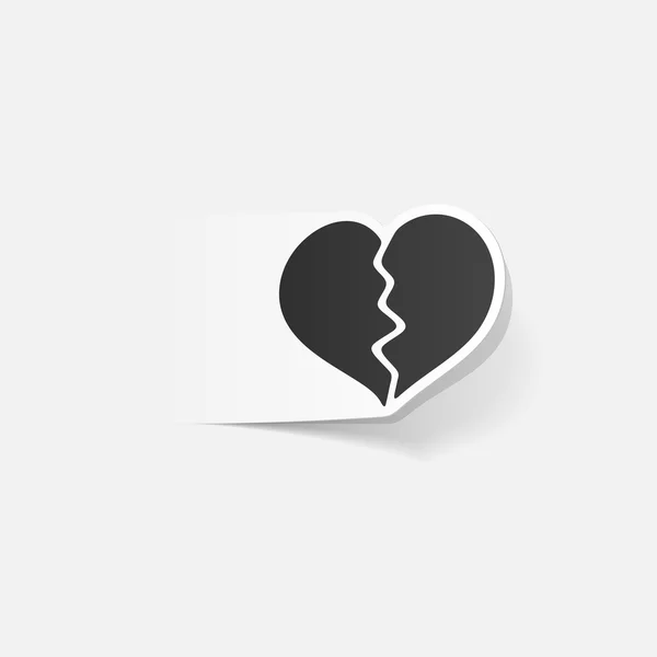 Ikona złamanego serca — Wektor stockowy