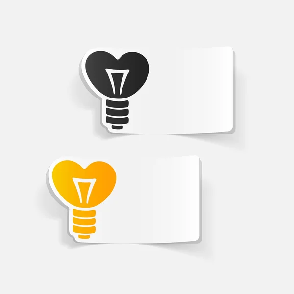 Realistische ontwerpelement: lamp pictogram — Stockvector