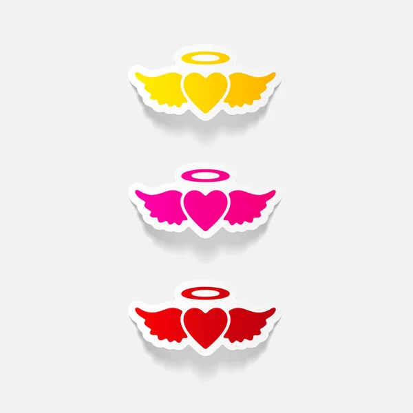 Hart angel pictogram — Stockvector