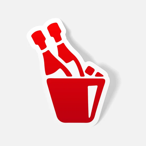 Realistische ontwerpelement: champagne pictogram — Stockvector