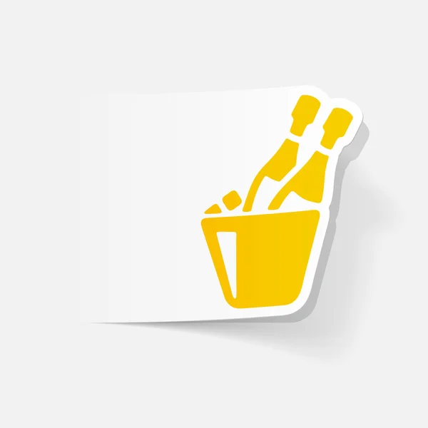 Realistic design element: champagne icon — Stock Vector