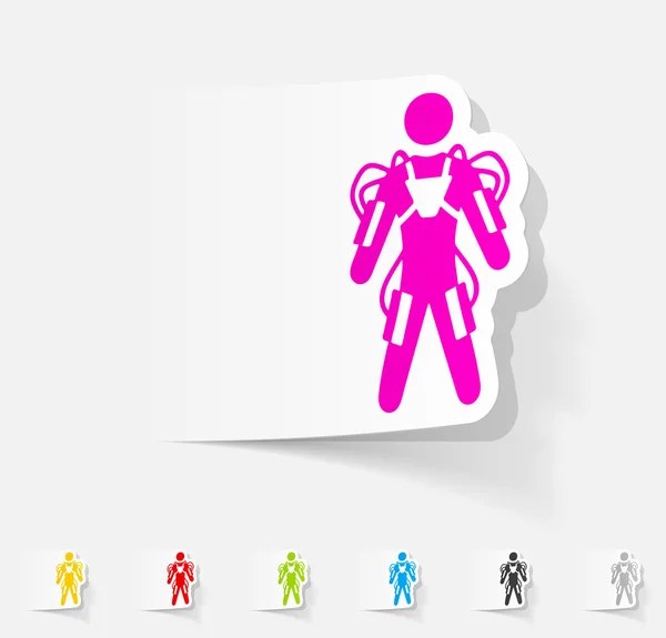 Realistische ontwerpelement: exoskelet pictogram — Stockvector