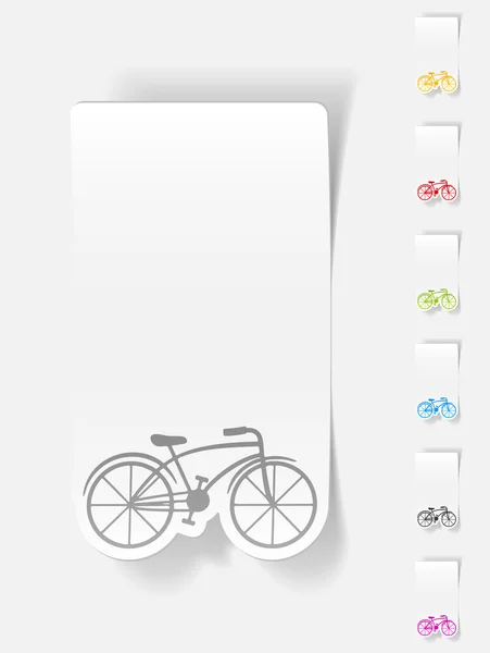 Realistisches Gestaltungselement: Fahrrad-Ikone — Stockvektor