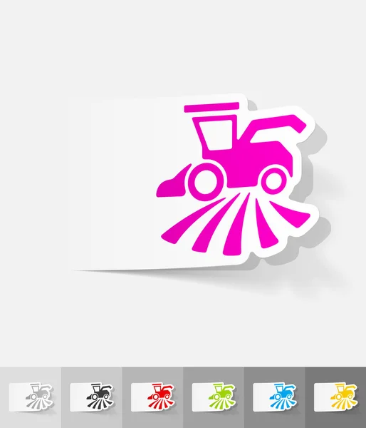コンバイン紙ステッカー — ストックベクタ