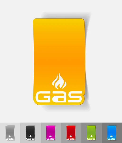 GAS paper sticker — Stock Vector