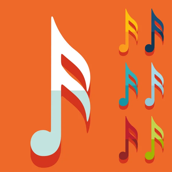 Musical note icon — Stock Vector