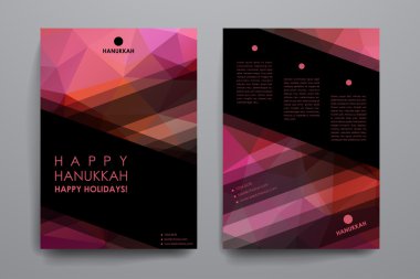 Poster tasarım şablonları Hanukkah tarzı