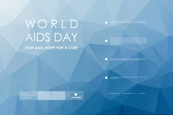 Póster al estilo del Día Mundial del SIDA — Vector de stock