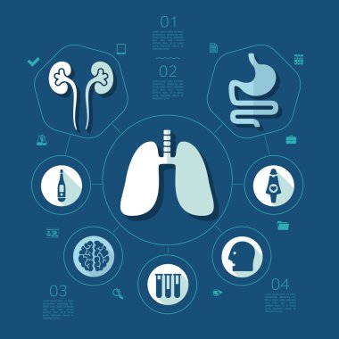 Tıp düz infographics