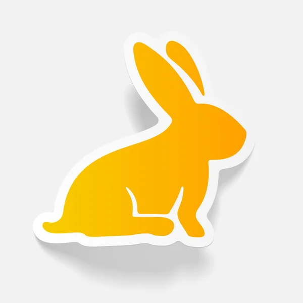 Élément de conception réaliste du lapin de Pâques — Image vectorielle