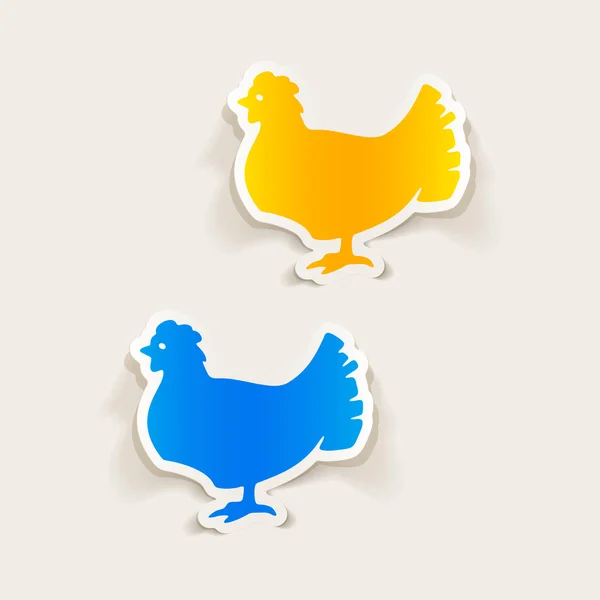Elementos de diseño realistas de pollos — Archivo Imágenes Vectoriales