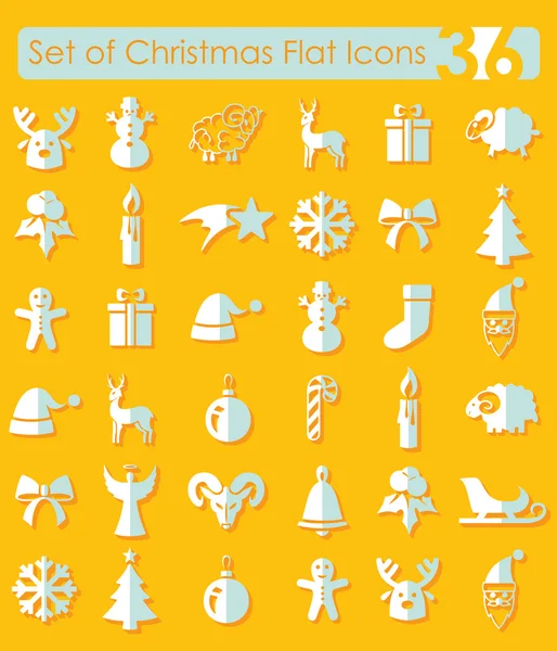 Conjunto de iconos de Navidad — Vector de stock