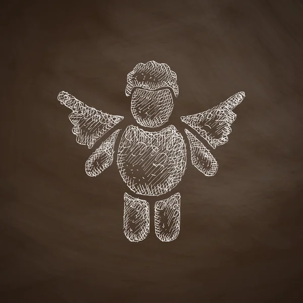 Icône ange dessinée à la main — Image vectorielle