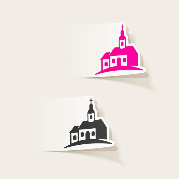 Realistic design elements of churches — Stock Vector