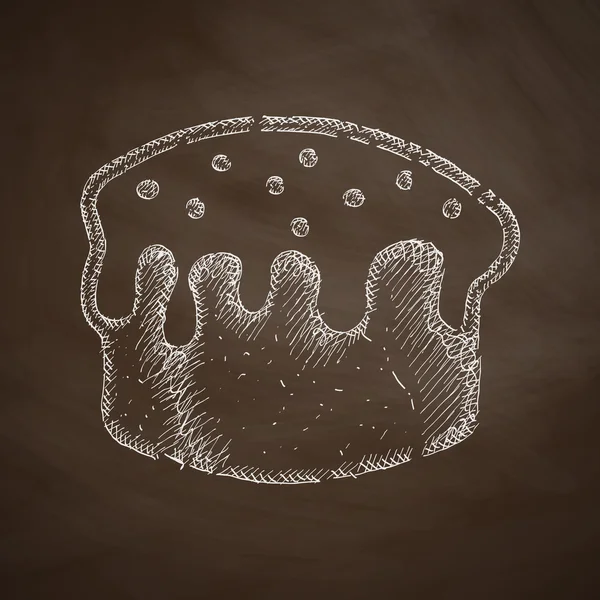 Icône de gâteaux de Pâques dessinés à la main — Image vectorielle