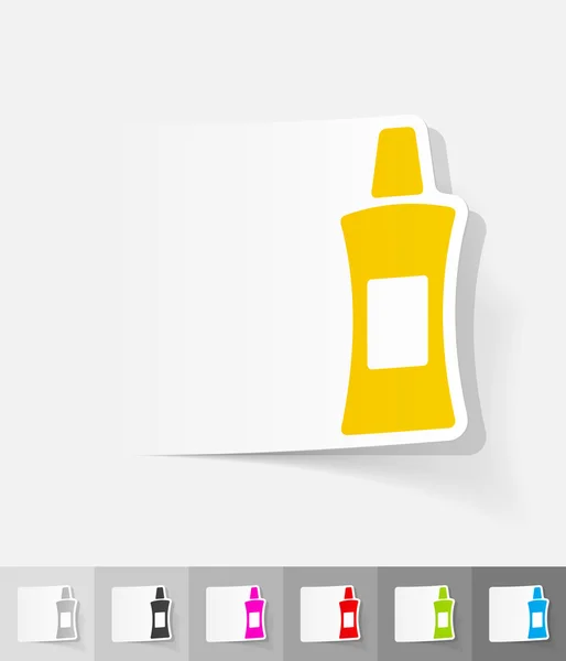 Autocollant papier flacon — Image vectorielle