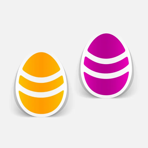 Realistic design elements of easter eggs — Stock Vector