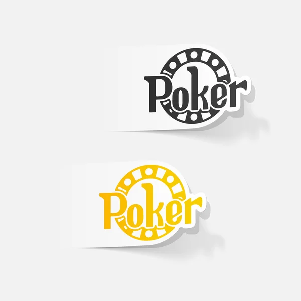 Éléments de conception réalistes poker — Image vectorielle