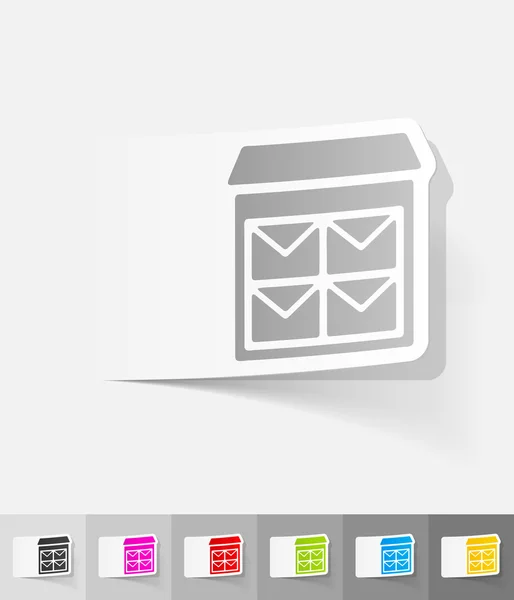 Boîte aux lettres éléments de conception réalistes — Image vectorielle