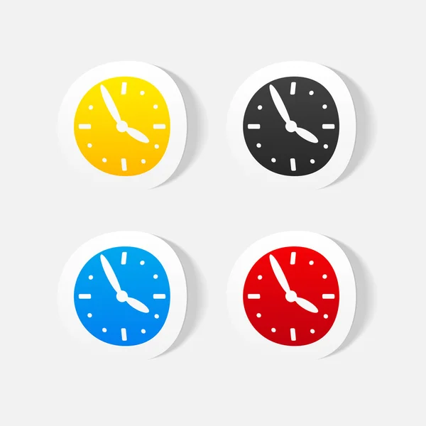 Realistic design elements of clocks — Stock Vector