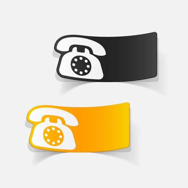 電話の現実的なデザイン要素 — ストックベクタ