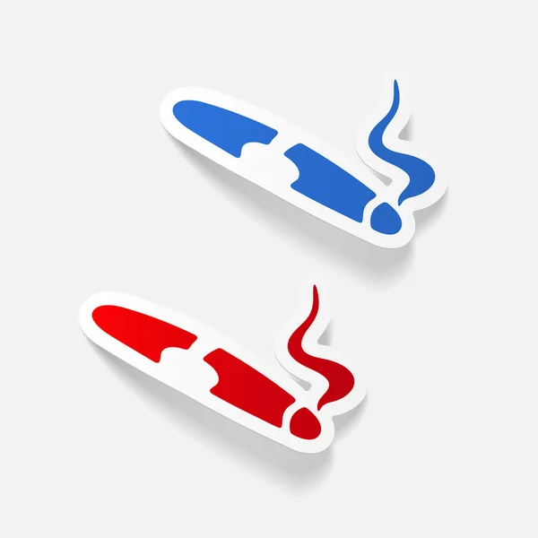 Éléments de conception réalistes de cigares — Image vectorielle