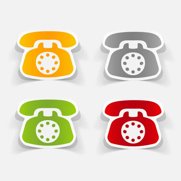 Ρεαλιστική σχεδιαστικά στοιχεία των τηλεφώνων — Διανυσματικό Αρχείο
