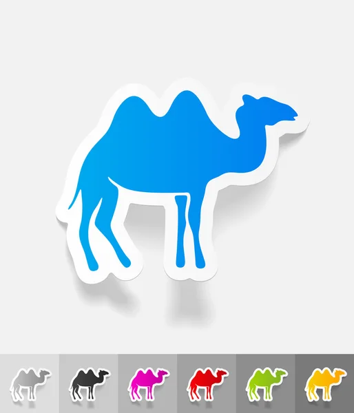 Elemento de diseño realista. camello — Vector de stock