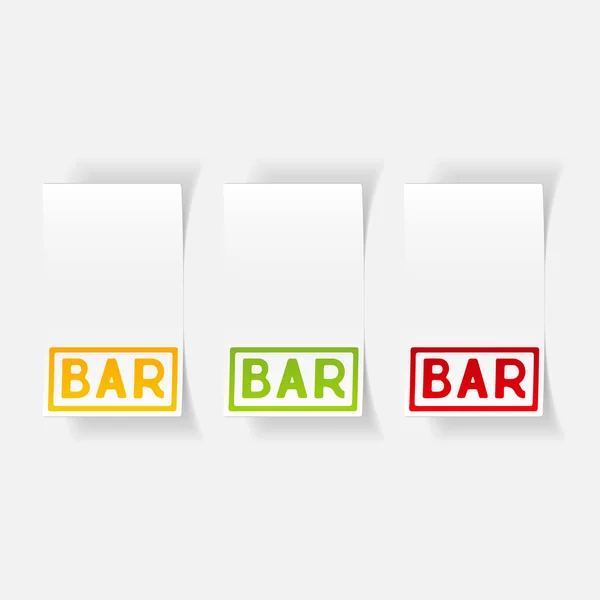 Realistic bar design — Stock Vector