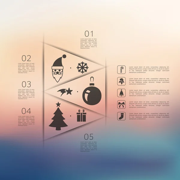 圣诞信息图表与背景 — 图库矢量图片