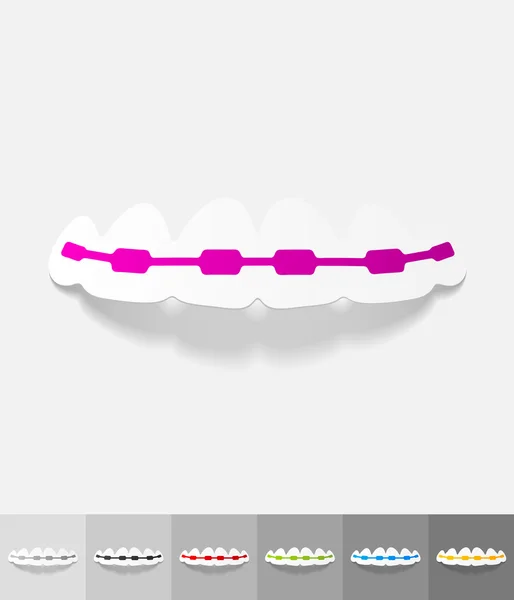 Realistische ontwerpelementen bretels — Stockvector