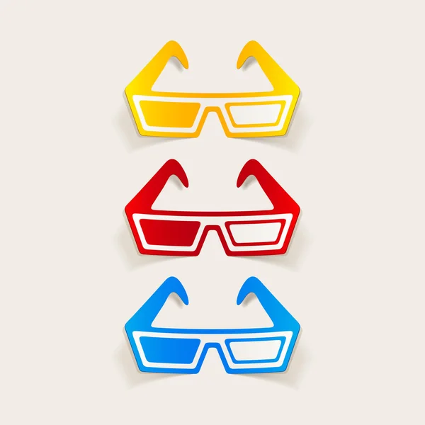 Éléments de conception de lunettes 3D — Image vectorielle